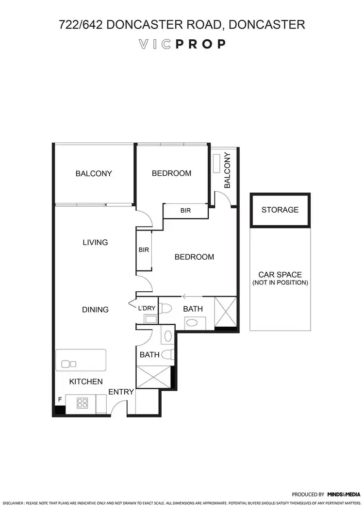 Floorplan of Homely apartment listing, 722/642 Doncaster Road, Doncaster VIC 3108