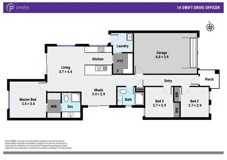 Floorplan of Homely house listing, 14 Swift Drive, Officer VIC 3809