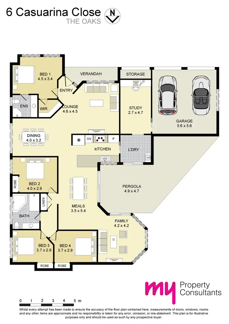 Floorplan of Homely house listing, 6 Casuarina Close, The Oaks NSW 2570
