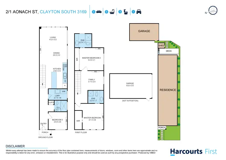 Floorplan of Homely townhouse listing, 2/1 Aonach Street, Clayton South VIC 3169