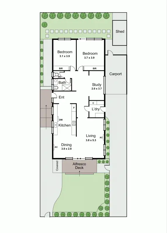 Floorplan of Homely house listing, 3 Cadby Court, Caulfield VIC 3162