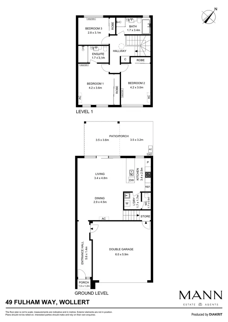 Floorplan of Homely townhouse listing, 49 Fulham Way, Wollert VIC 3750