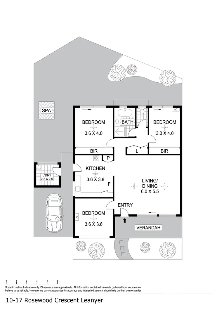 Floorplan of Homely unit listing, 10/17 Rosewood Crescent, Leanyer NT 812