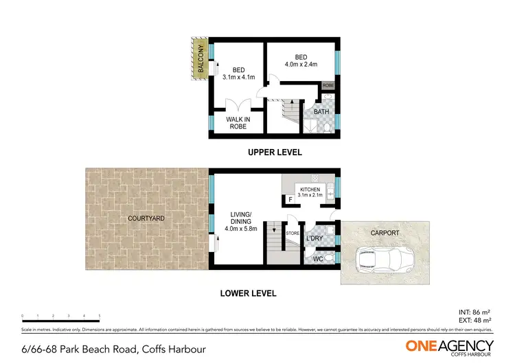 Floorplan of Homely townhouse listing, 6/66-68 Park Beach Road, Coffs Harbour NSW 2450