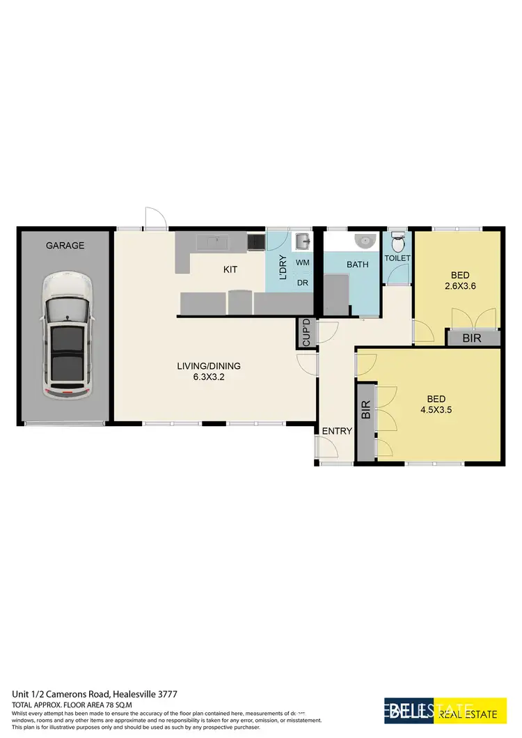 Floorplan of Homely house listing, 1/2 Camerons Road, Healesville VIC 3777