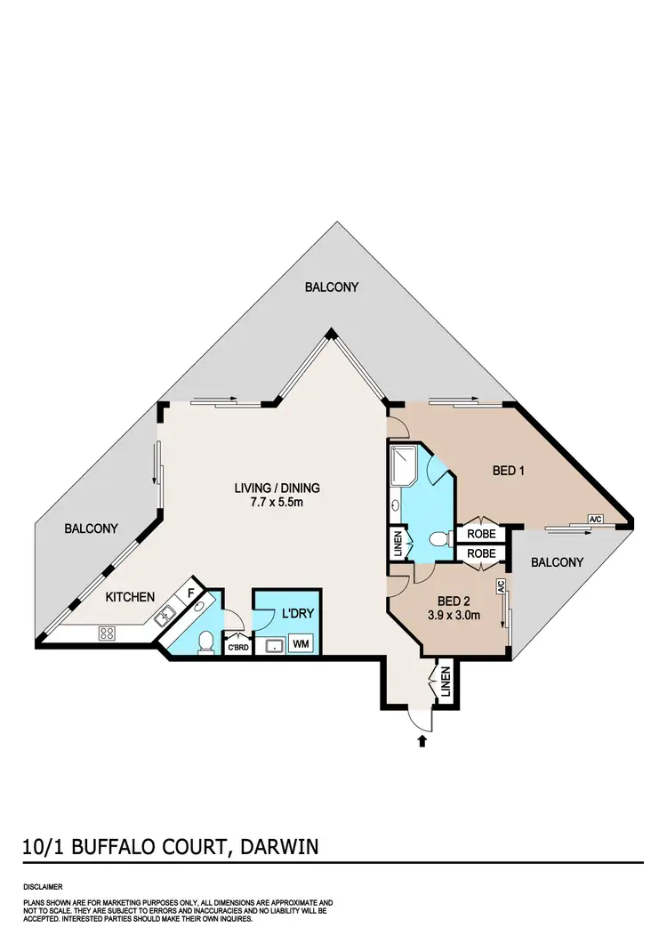 Floorplan of Homely apartment listing, 10/1 Buffalo Court, Darwin City NT 800