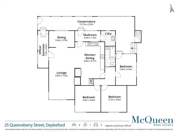 Floorplan of Homely house listing, 25 Queensberry Street, Daylesford VIC 3460
