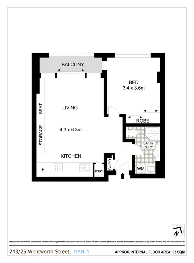 Floorplan of Homely apartment listing, 243/25 Wentworth Street, Manly NSW 2095