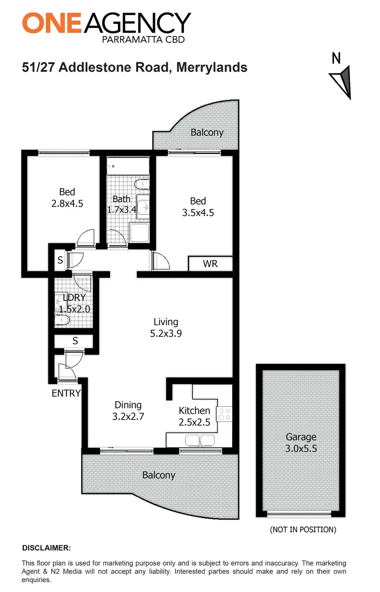 Floorplan of Homely unit listing, 51/27-33 Addlestone Road, Merrylands NSW 2160