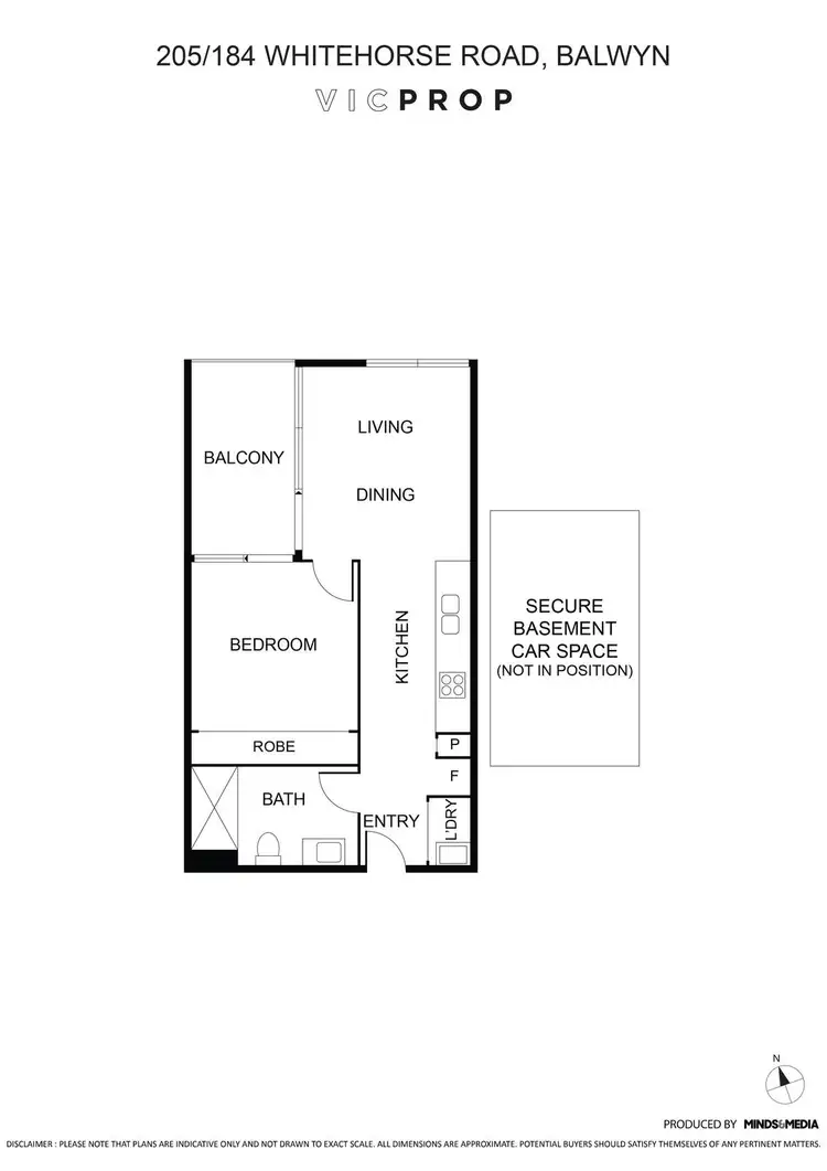 Floorplan of Homely apartment listing, 205/184 Whitehorse Road, Balwyn VIC 3103