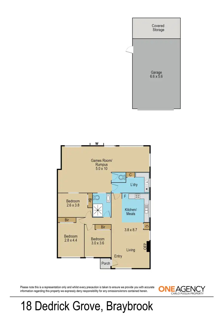 Floorplan of Homely house listing, 18 Dedrick Grove, Braybrook VIC 3019