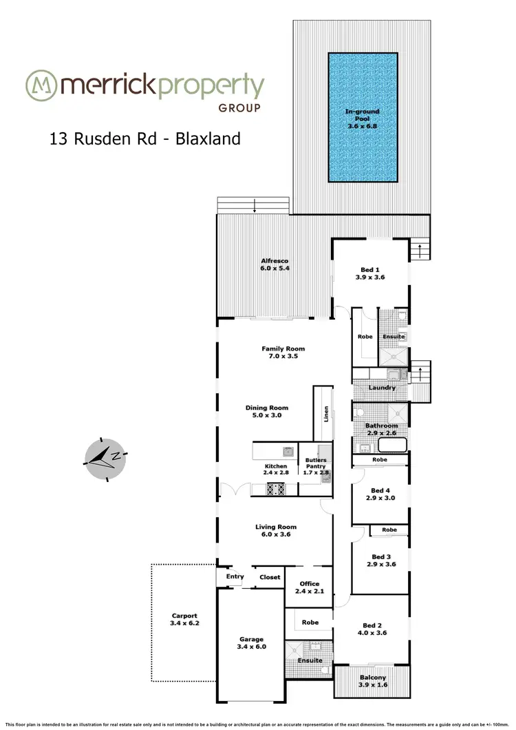 Floorplan of Homely house listing, 13 Rusden Road, Blaxland NSW 2774