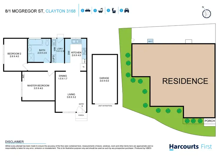 Floorplan of Homely unit listing, 8/1 Mcgregor Street, Clayton VIC 3168