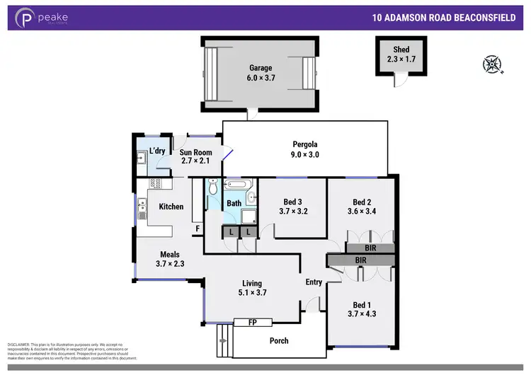 Floorplan of Homely house listing, 10 Adamson Road, Beaconsfield VIC 3807