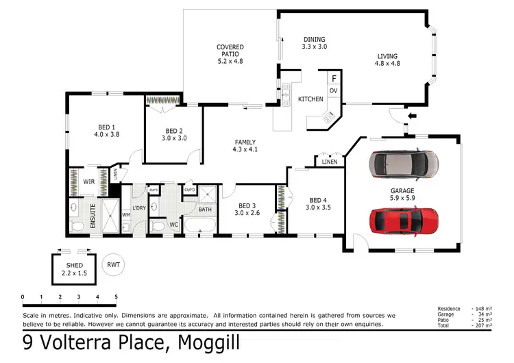 Floorplan of Homely house listing, 9 Volterra Place, Moggill QLD 4070
