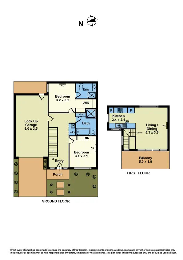 Floorplan of Homely townhouse listing, 88 Hawkhurst Street, Yarraville VIC 3013