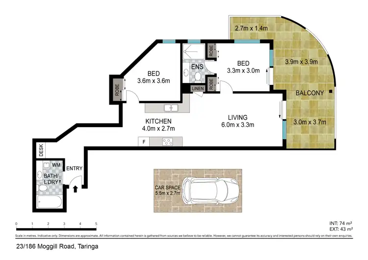 Floorplan of Homely house listing, 23/186 Moggill Road, Taringa QLD 4068