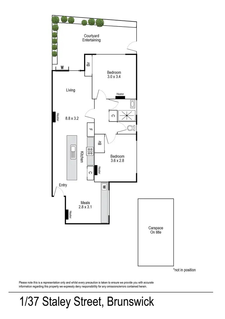 Floorplan of Homely apartment listing, 1/37 Staley Street, Brunswick VIC 3056
