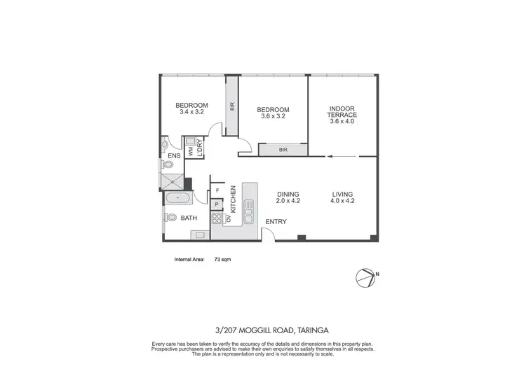 Floorplan of Homely unit listing, 3/207 Moggill Road, Taringa QLD 4068