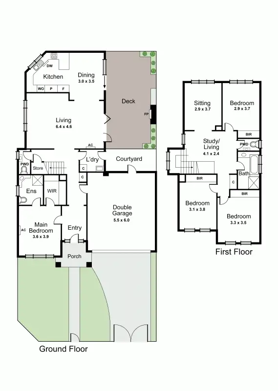 Floorplan of Homely townhouse listing, 1/1 Judd Street, Carnegie VIC 3163