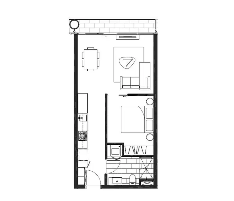 Floorplan of Homely apartment listing, 2302/250 City Road, Southbank VIC 3006