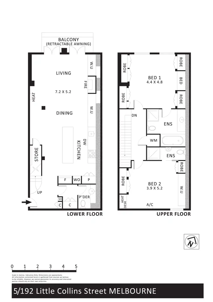 Floorplan of Homely apartment listing, 5/192 Little Collins Street, Melbourne VIC 3000
