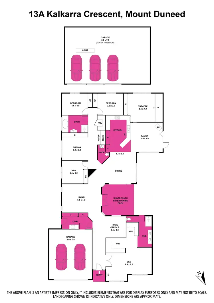 Floorplan of Homely rural property listing, 13a Kalkarra Crescent, Mount Duneed VIC 3217