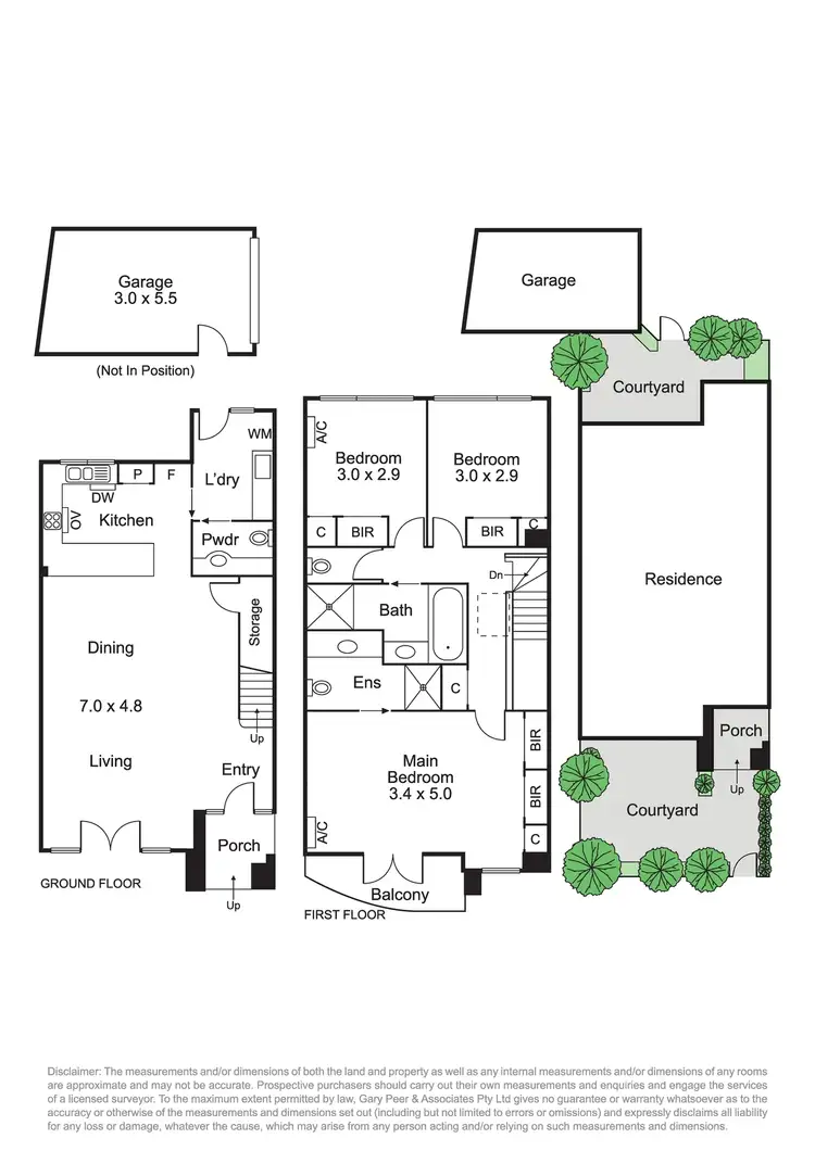 Floorplan of Homely townhouse listing, 3/81-85 Orrong Crescent, Caulfield North VIC 3161