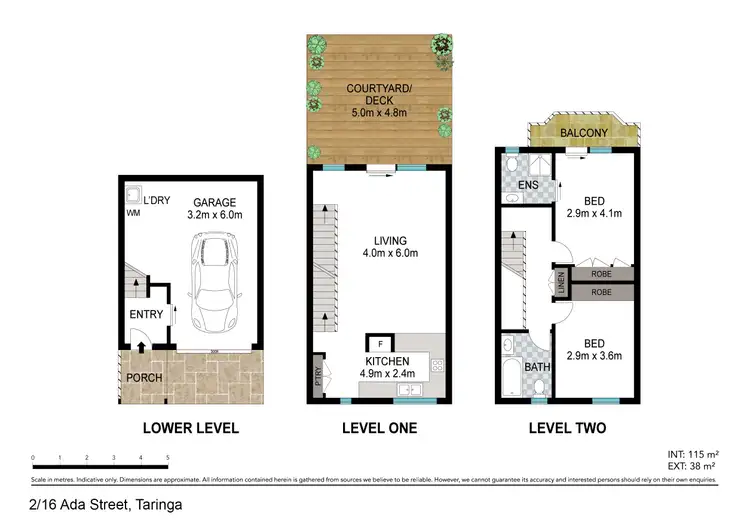 Floorplan of Homely townhouse listing, 2/16 Ada Street, Taringa QLD 4068
