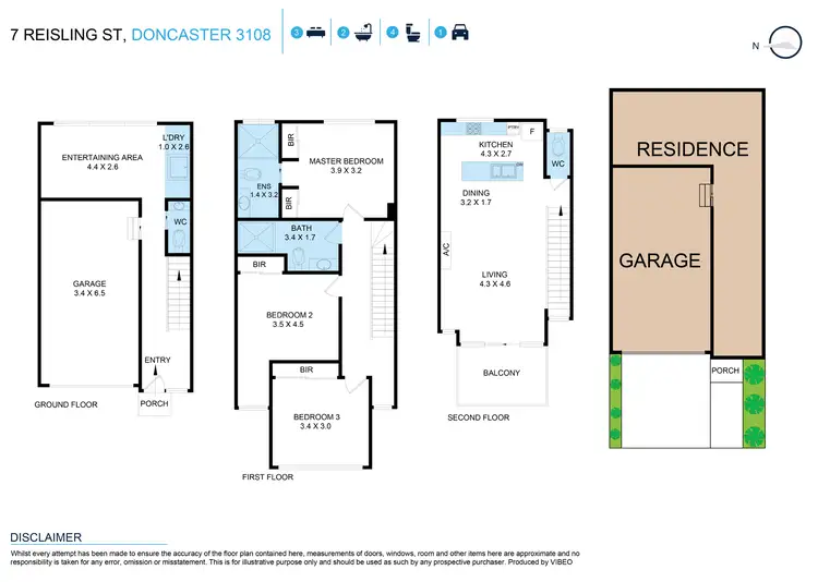 Floorplan of Homely townhouse listing, 7 Reisling Street, Doncaster VIC 3108