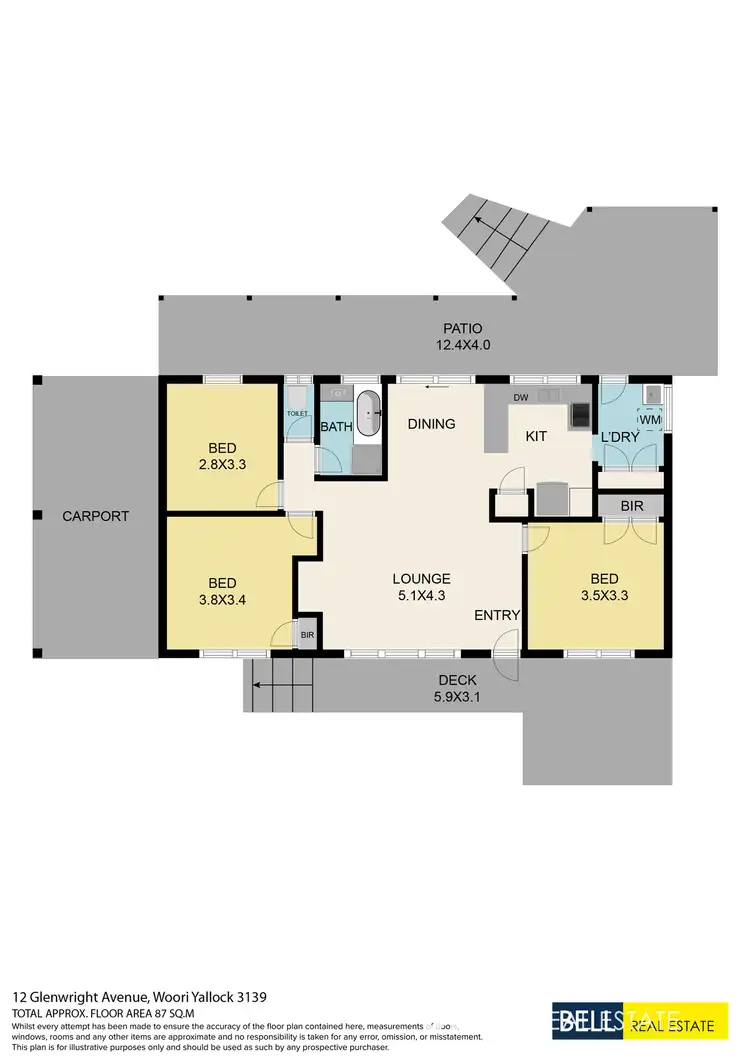 Floorplan of Homely house listing, 12 Glenwright Avenue, Woori Yallock VIC 3139