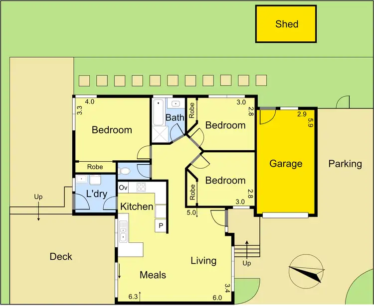 Floorplan of Homely unit listing, 4/46 Para Road, Montmorency VIC 3094