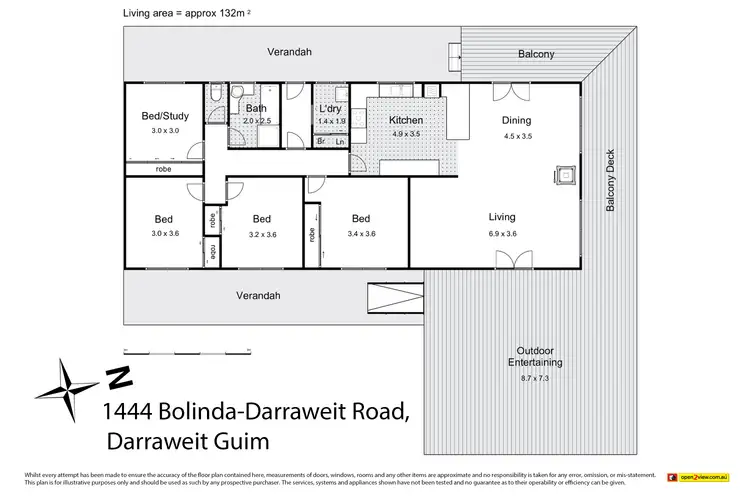 Floorplan of Homely house listing, 1444 Bolinda Darraweit Road, Darraweit Guim VIC 3756
