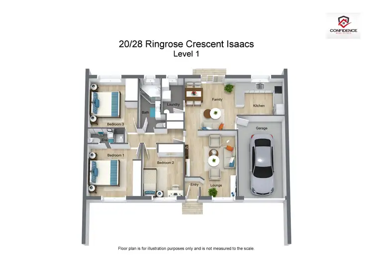 Floorplan of Homely townhouse listing, 20/28 Ringrose Crescent, Isaacs ACT 2607