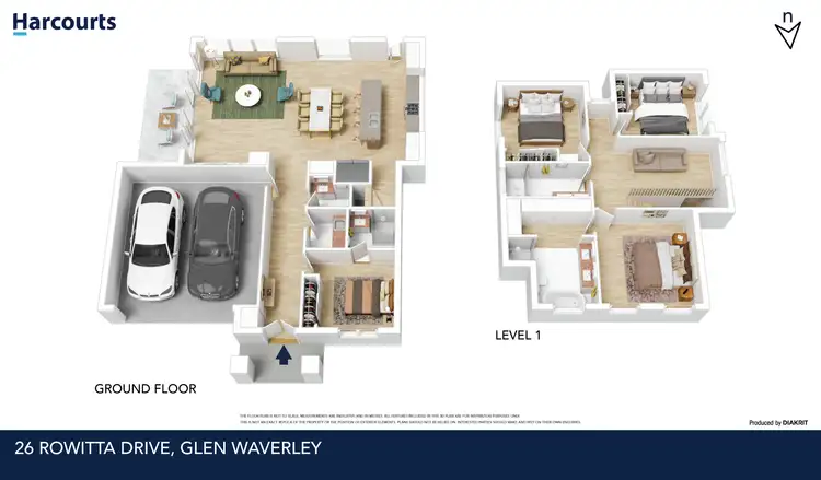 Floorplan of Homely townhouse listing, 26 Rowitta Drive, Glen Waverley VIC 3150