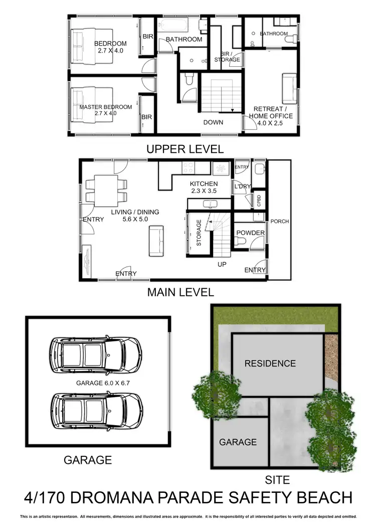 Floorplan of Homely townhouse listing, 4/170 Dromana Parade, Safety Beach VIC 3936