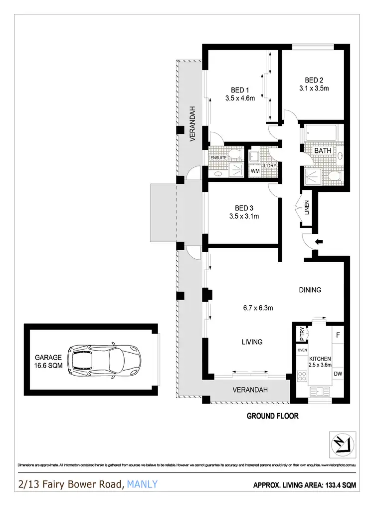 Floorplan of Homely apartment listing, 2/13 Fairy Bower Road, Manly NSW 2095