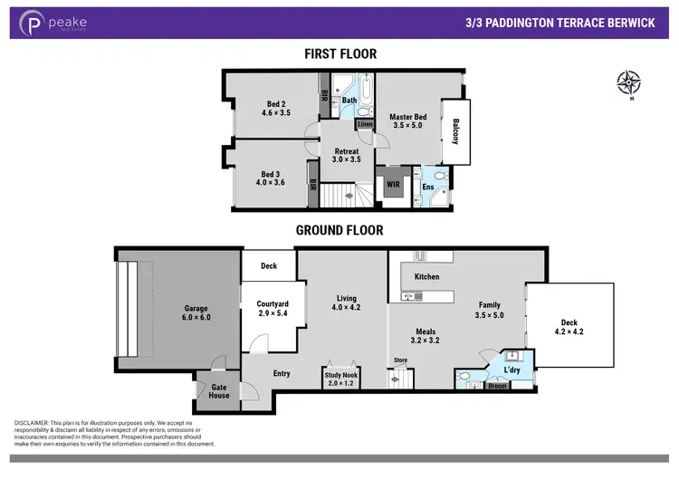Floorplan of Homely townhouse listing, 3/3 Paddington Terrace, Berwick VIC 3806