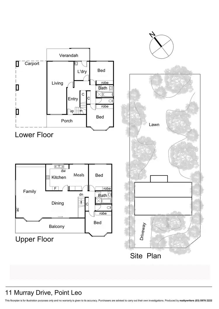 Floorplan of Homely house listing, 11 Murray Drive, Point Leo VIC 3916