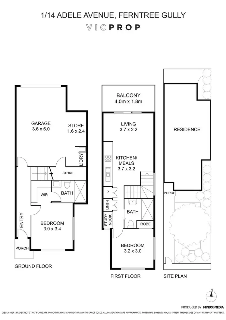 Floorplan of Homely townhouse listing, 1/14 Adele Avenue, Ferntree Gully VIC 3156