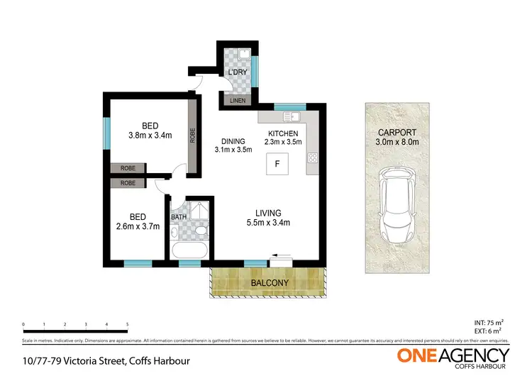 Floorplan of Homely unit listing, 10/77-79 Victoria Street, Coffs Harbour NSW 2450