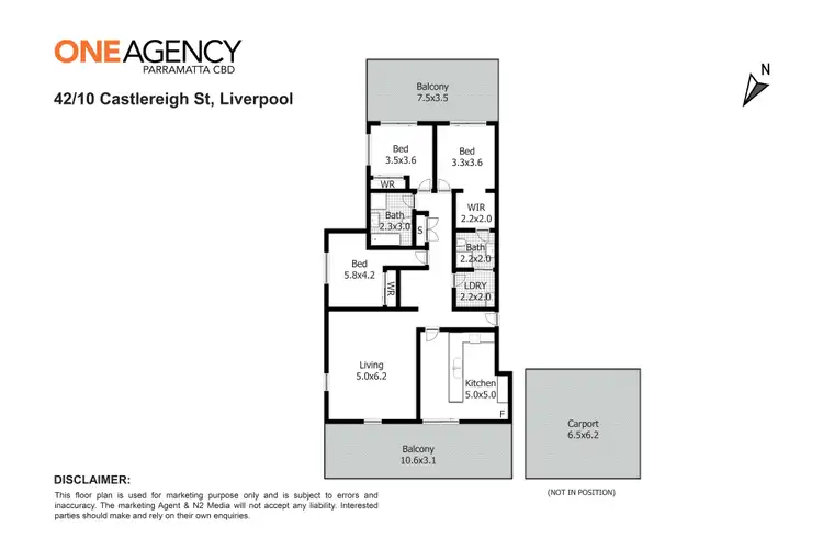 Floorplan of Homely apartment listing, 42/10-16 Castlereagh Street, Liverpool NSW 2170
