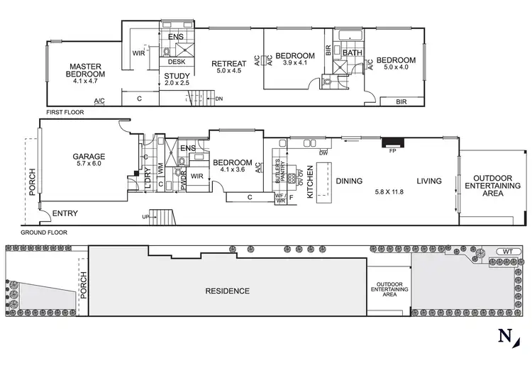 Floorplan of Homely townhouse listing, 17A Eulinga Avenue, Aspendale VIC 3195
