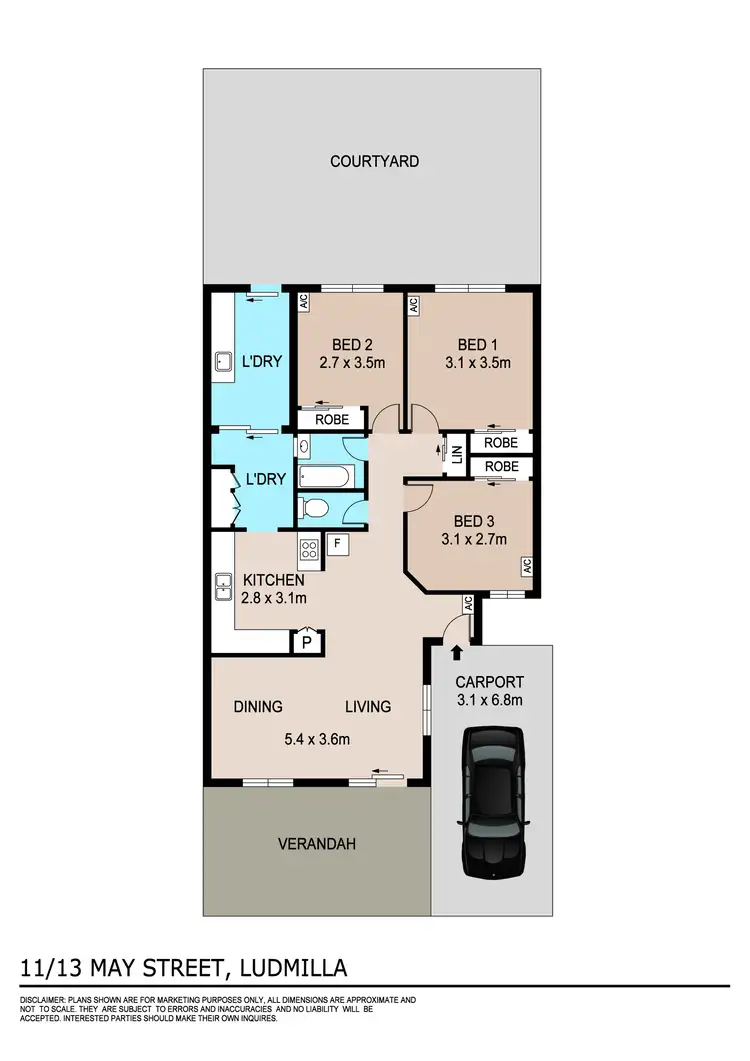 Floorplan of Homely apartment listing, 11/13 May Street, Ludmilla NT 820