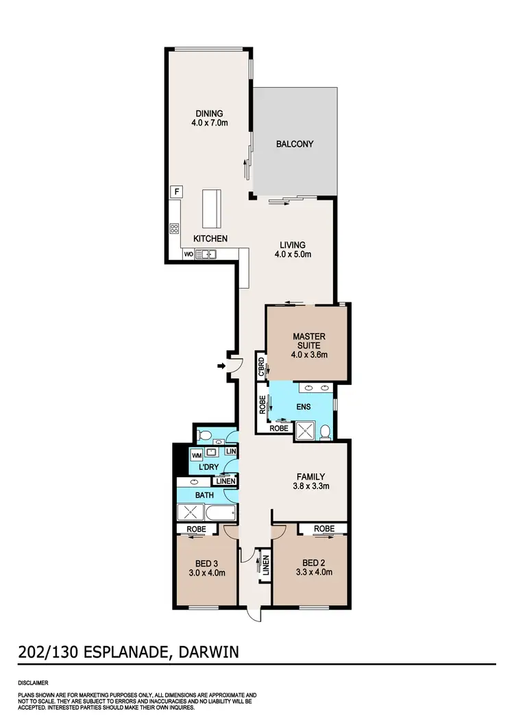 Floorplan of Homely apartment listing, 202/130 Esplanade, Darwin City NT 800