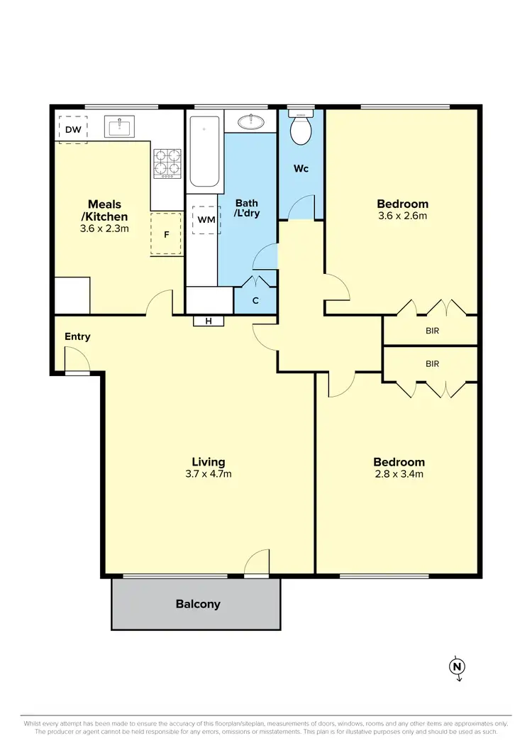 Floorplan of Homely flat listing, 7/23 Eldridge Street, Footscray VIC 3011
