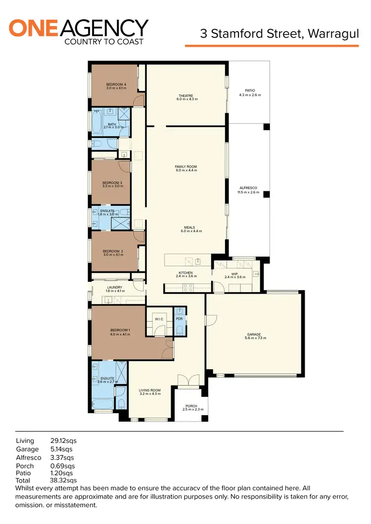 Floorplan of Homely house listing, 3 Stamford Street, Warragul VIC 3820