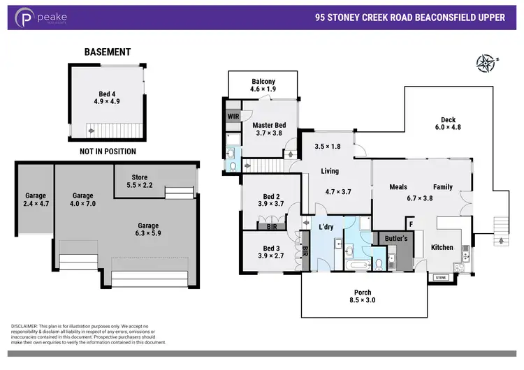 Floorplan of Homely house listing, 95 Stoney Creek Road, Beaconsfield Upper VIC 3808