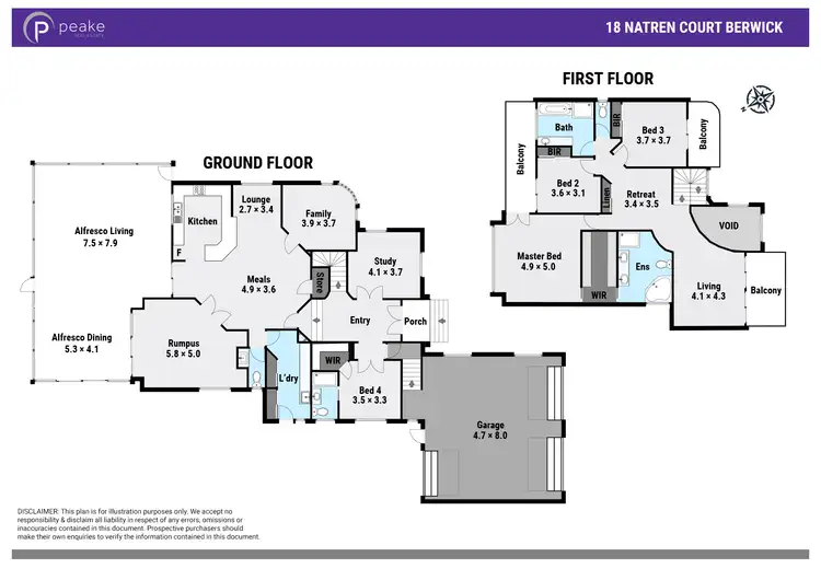 Floorplan of Homely house listing, 18 Natren Court, Berwick VIC 3806