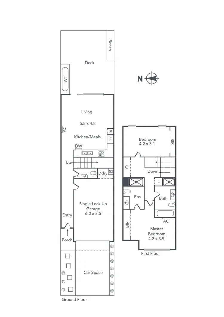 Floorplan of Homely townhouse listing, 36 Abbington Avenue, Cheltenham VIC 3192